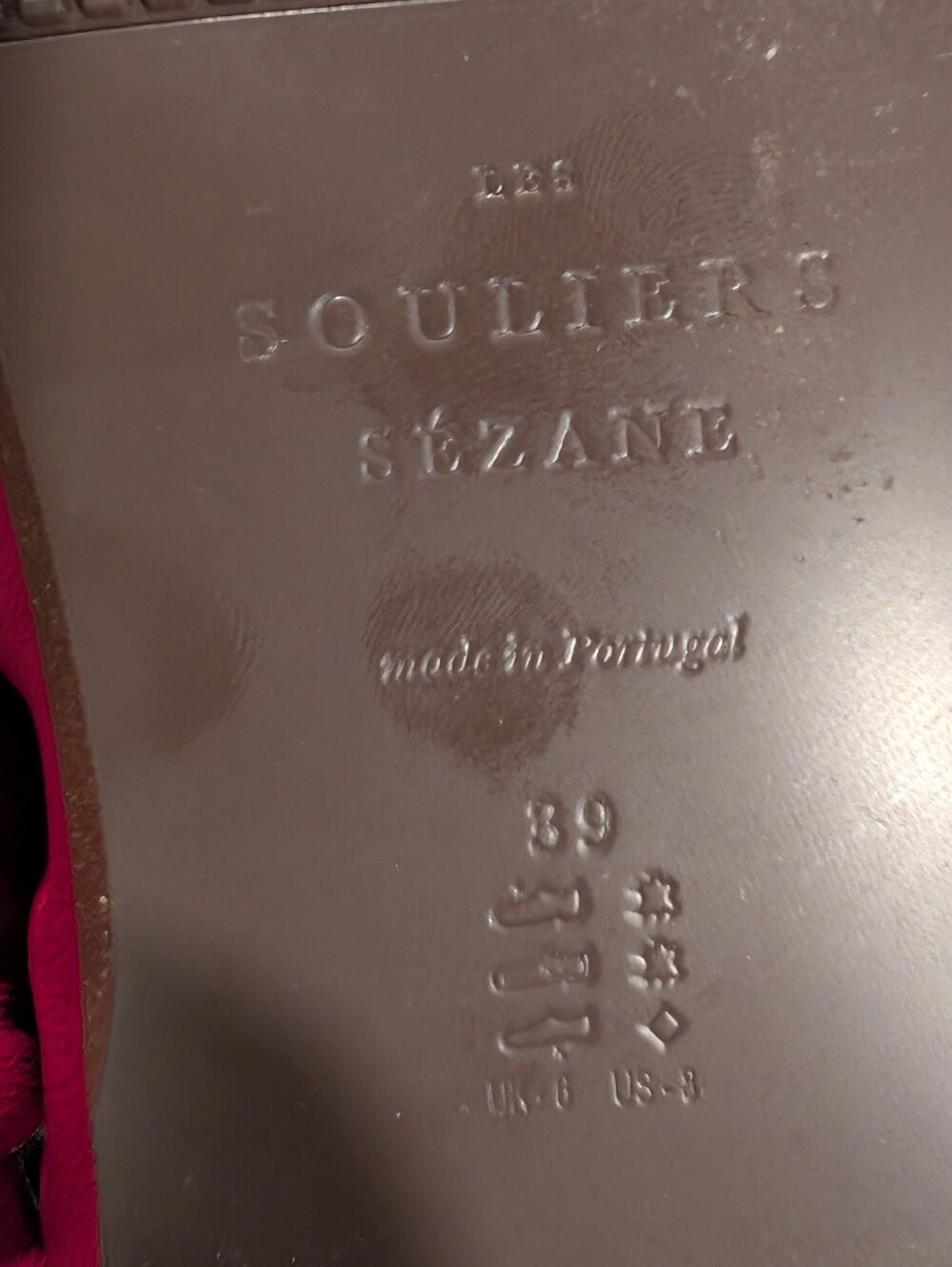 Sezane Low Amélie Ballerina Flat Cherry Red Smooth Pleated Elastic Mary Jane - Picture 6 of 7